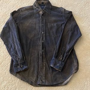 Vintage look fine pinwale corduroy long sleeve